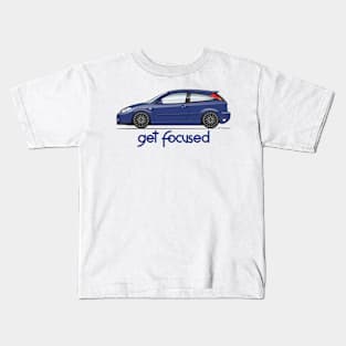 blue get focused Kids T-Shirt